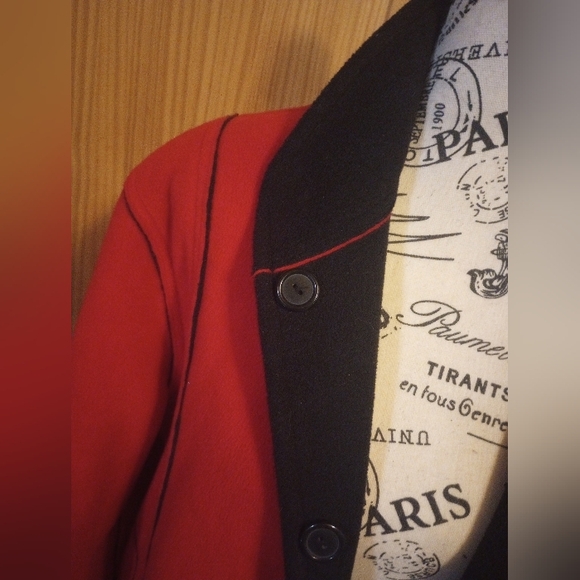 Susan Graver Weekend Fleece Jacket Red /Black/XL Reversible - Picture 7 of 13
